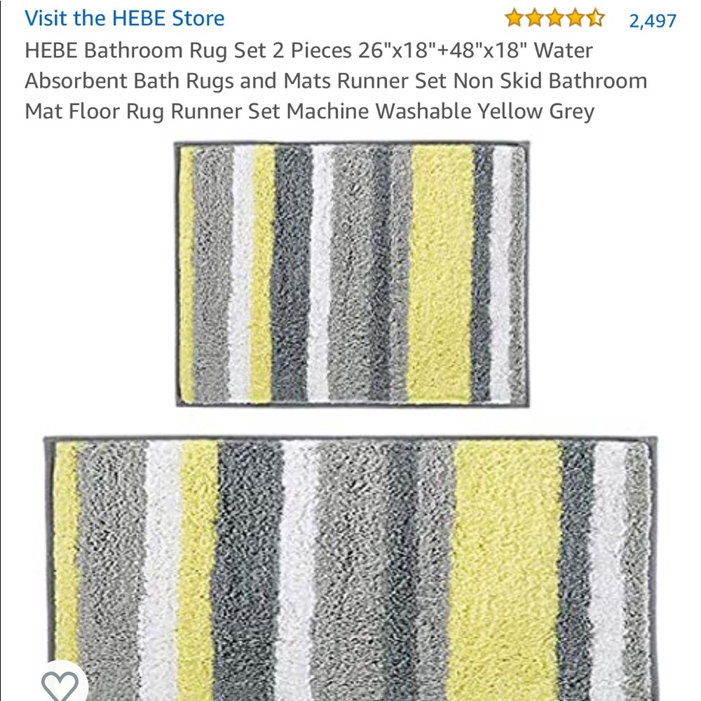 (2) Bath rugs
